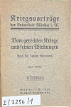 Mausbach: Vom gerechten Krieg und seinen Wirkungen