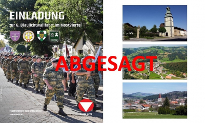 6. Blaulichtwallfahrt abgesagt!
