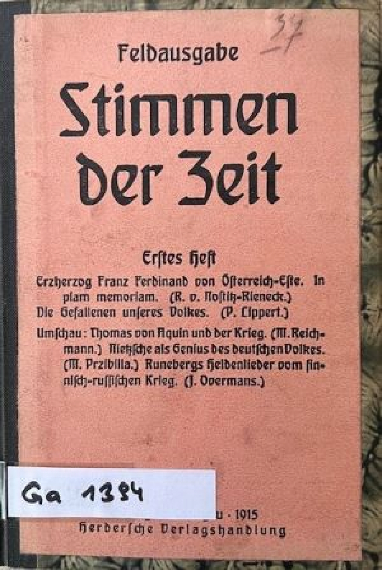 Feldausgabe Stimmen der Zeirt