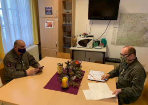 Militärpfarre Oliver Hartl und Militärdiakon Andreas Binder beim Arbeitsgespräch