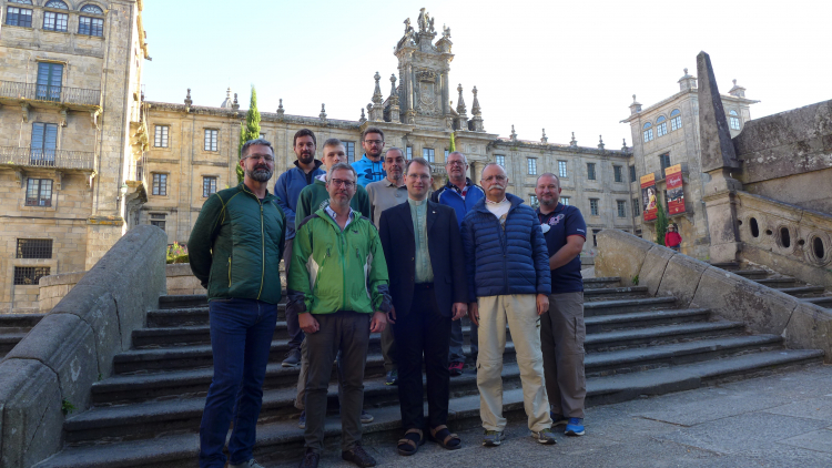 Die Pilgergruppe in Santiago de Compostella