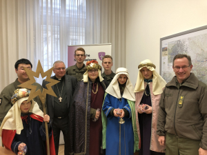 Sternsinger aus der Pfarre Erlöserkirche besuchten Militärbischof Werner Freistetter