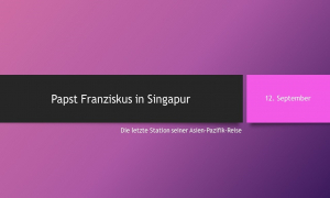 Papst Franziskus in Singapur: Einsatz für die Schwächsten gefordert
