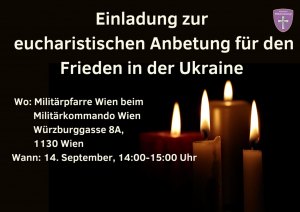 14. September 2022: Europaweites Ukraine-Friedensgebet mit österreichischer Beteiligung