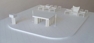 Modell der Altarinsel des Künstlerduos Feiersinger/Feiersinger