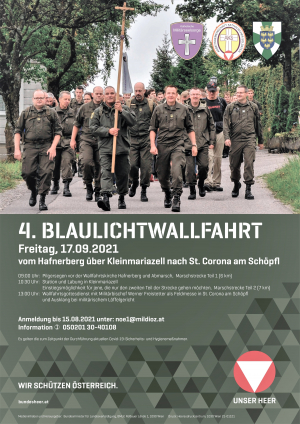 Plakat der 4. Blaulichtwallfahrt