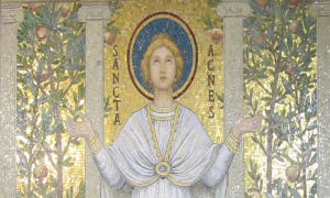 Mosaik, 1899 - 1901, in der Krypta der Kirche Santa Cecilia in Trastevere