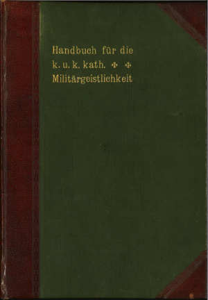 Handbuch der k.u.k. katholischen Militärseelsorge