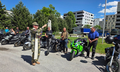 Motorradsegnung in der Eugen-Kaserne