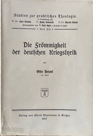 Die Frömmigkeit der deutschen Kriegslyrik