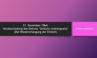 Vor 60 Jahren öffnet sich die katholische Kirche der Ökumene