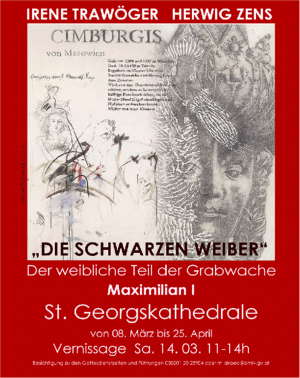 Schau &quot;Die Schwarzen Weiber&quot; in der St. Georgs - Kathedrale zeigt Originale der &quot;weiblichen Grabwache&quot; Kaiser Maximilians erstmals an dessen eigentlicher Ruhestätte 